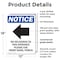 Signmission No Deliveries To This, 12 in W x Rectangle, Plastic OS-2PACK-NS-P-1218-V-14477 - alternate 2